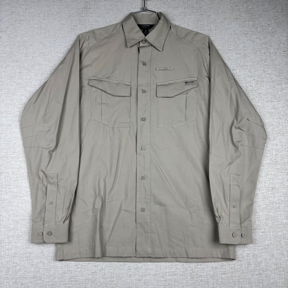 Blackhawk Warrior Wear Mens Khaki Tan Tactical Long Sleeve Shirt Medium